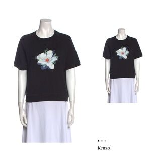 Kenzo Black/White Graphic Print Tee Sz L